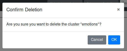 Confirm Cluster Deletion